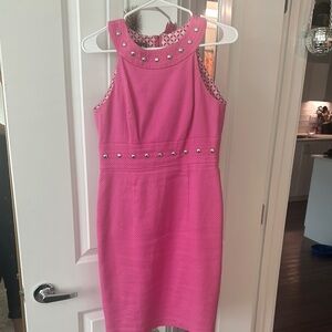 Nordstrom Pink Halter Sheath Mini Dress Cocktail